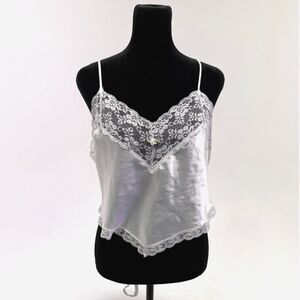 Frederick's of Hollywood vintage white lace cropped camisole